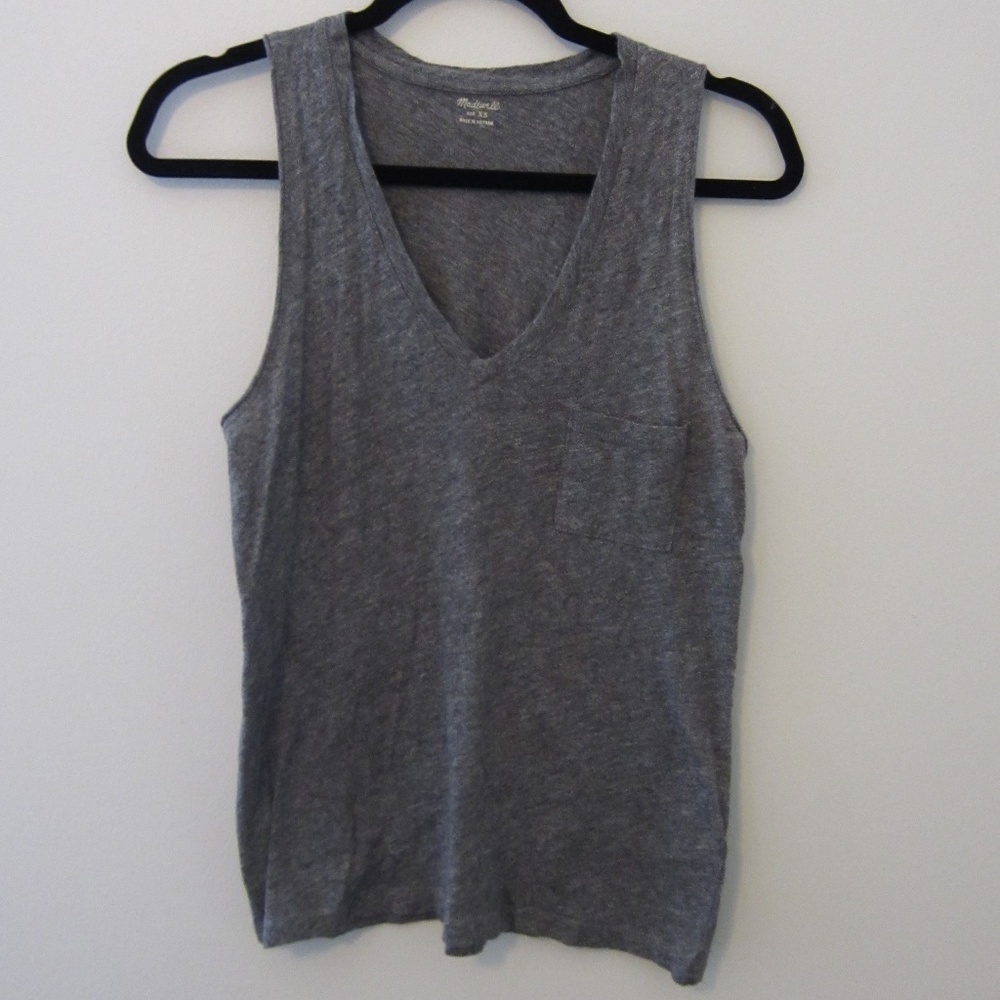 Grey Madewell Tank Top w Pocket/XS